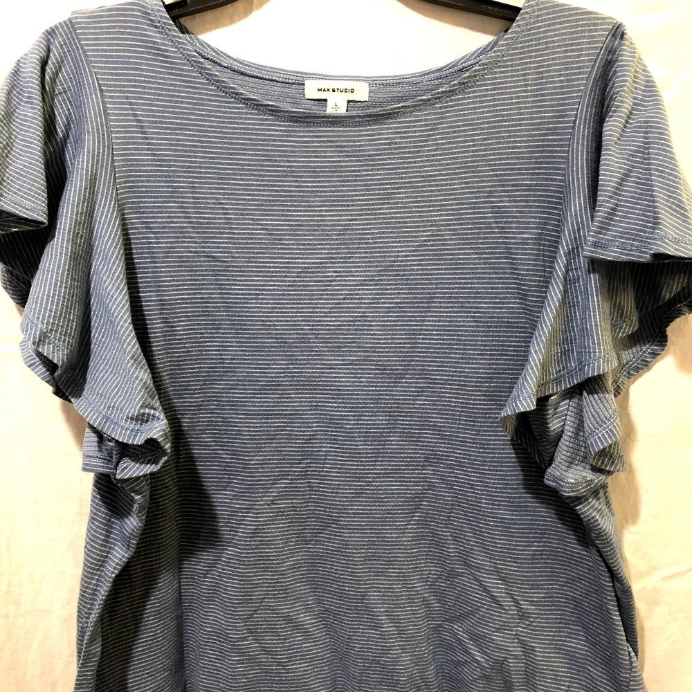 Max Studio Butterfly Cap Sleeves T-shirt, L